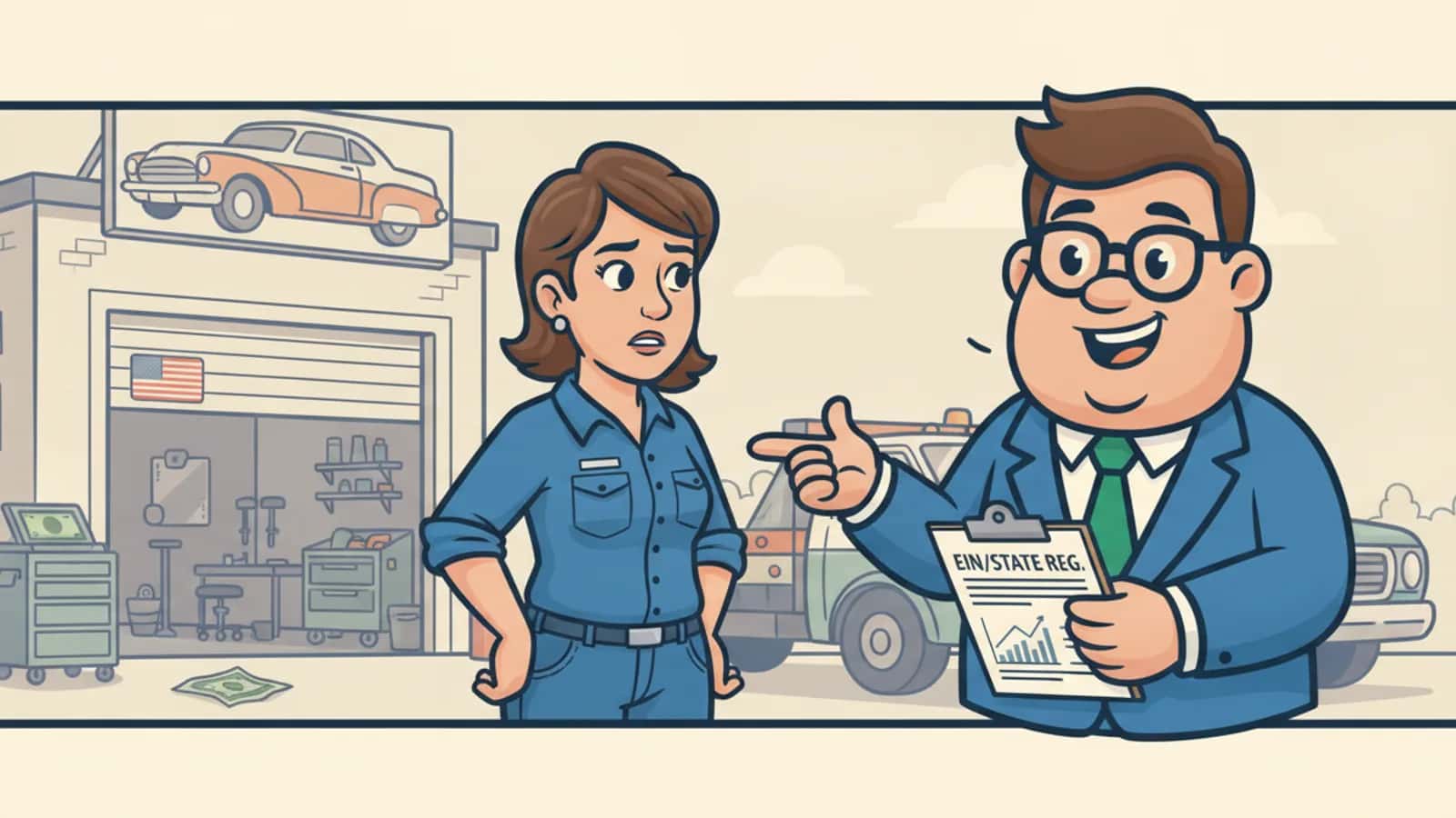 Fred helping a US business owner compare Bad Credit Business Loans in the US: What's Realistic and What's Predatory