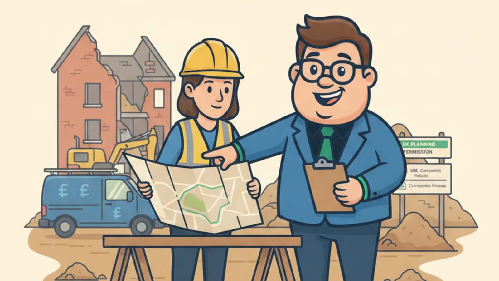 Fred helping a UK business owner compare Development Finance for Brownfield Sites: Remediation, Planning and Lender Risk