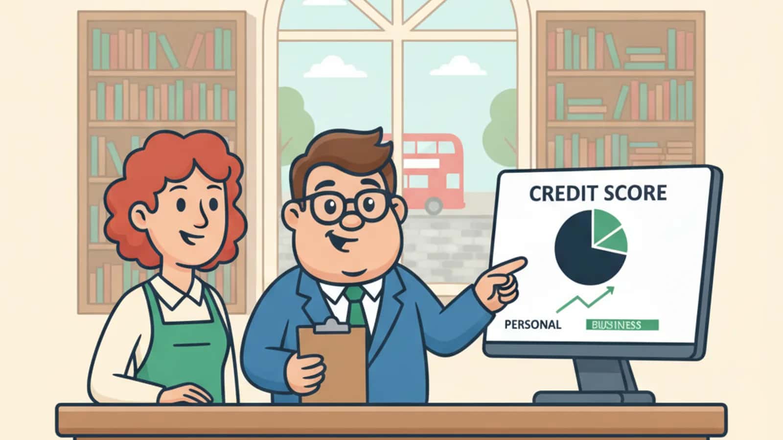 Fred explaining How Important Is Personal Credit Score for Business Credit Card Approval to a UK business owner