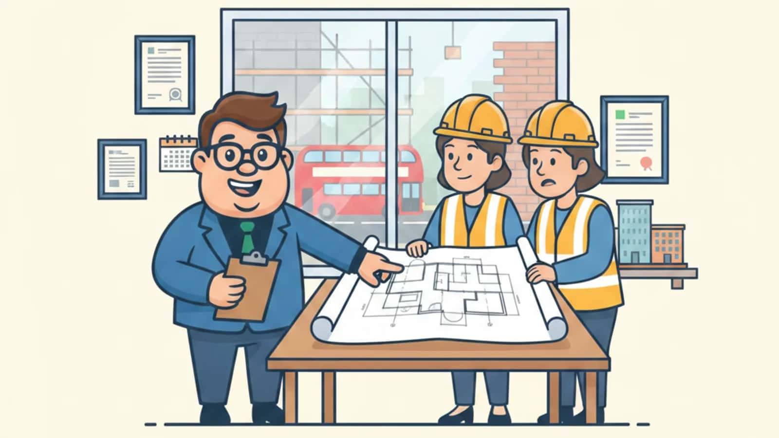 Fred explaining JV Equity Work in Property Development to a UK business owner
