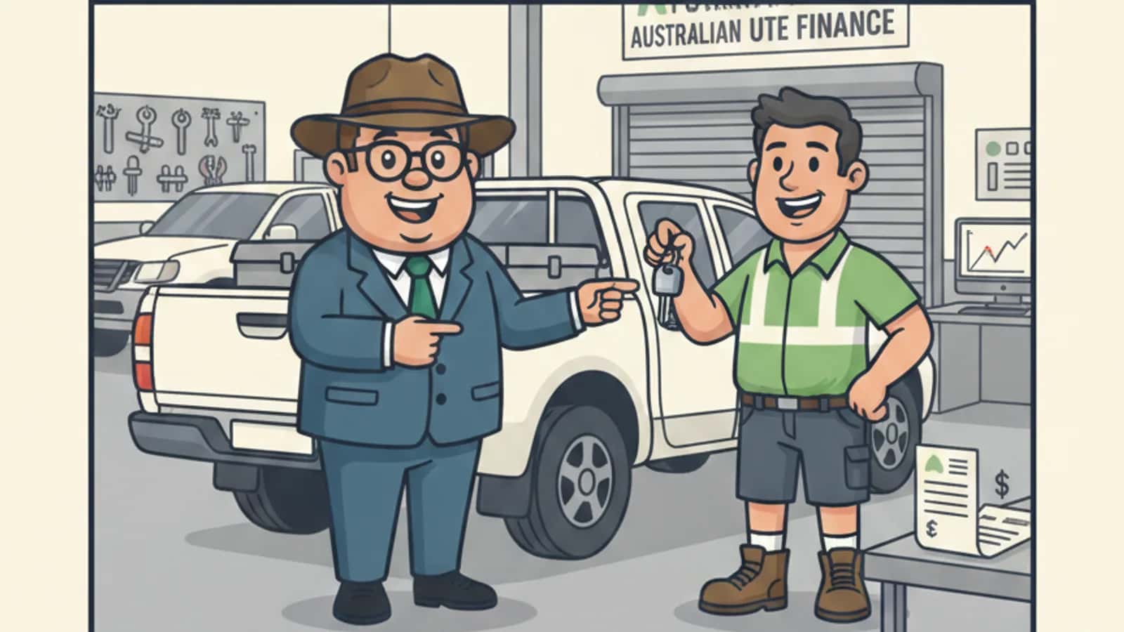 Fred explaining What Exactly Counts as a Tradie Business Loan in Australia to a Australian business owner