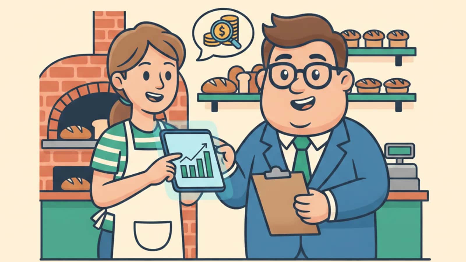 Fred explaining No Credit Check Business Loan to a UK business owner