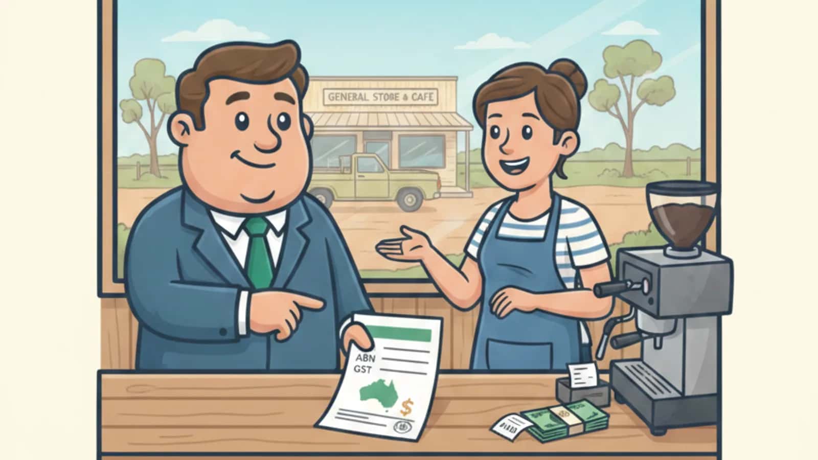 Fred explaining What Exactly Are Business Loans for Rural Australian Businesses to a Australian business owner