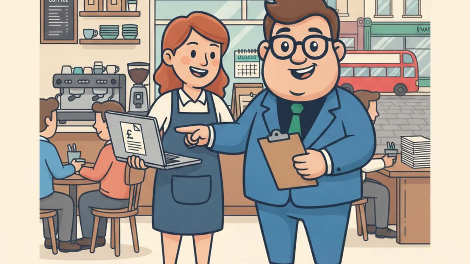 Fred helping a UK business owner compare How Invoice Finance Really Works in the UK: Step‑by‑Step Process from Invoice...