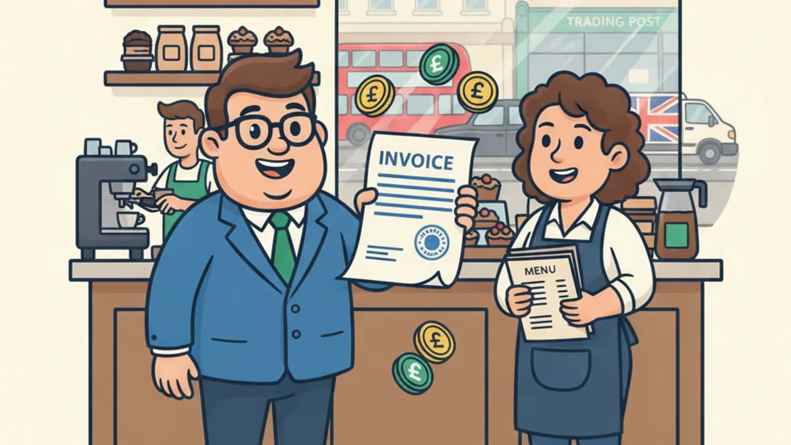 Fred explaining Invoice Financing Actually Work Without a Credit Check to a UK business owner