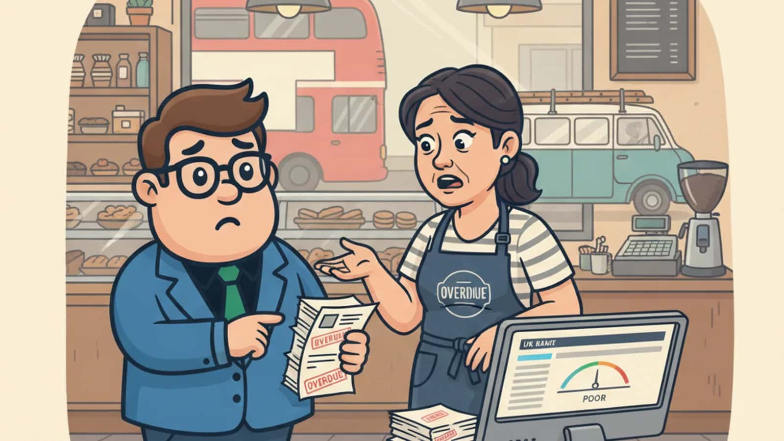 Fred explaining Risks of Getting Invoice Financing With Bad Credit to a UK business owner