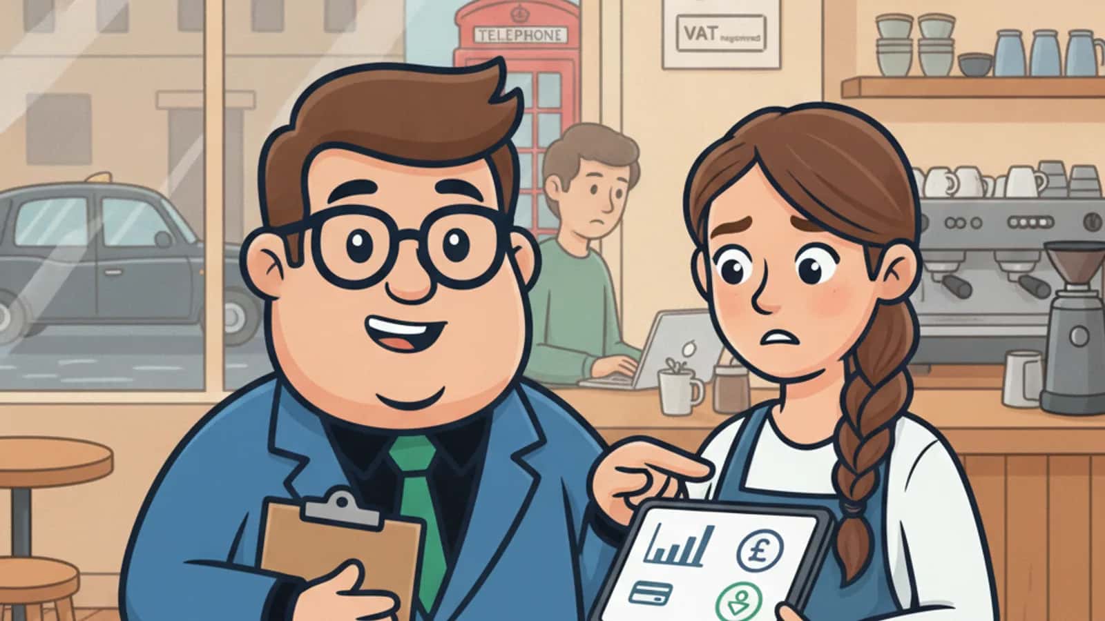 Fred explaining Does a Business Credit Card Hard Inquiry Hurt Your Personal Credit to a UK business owner