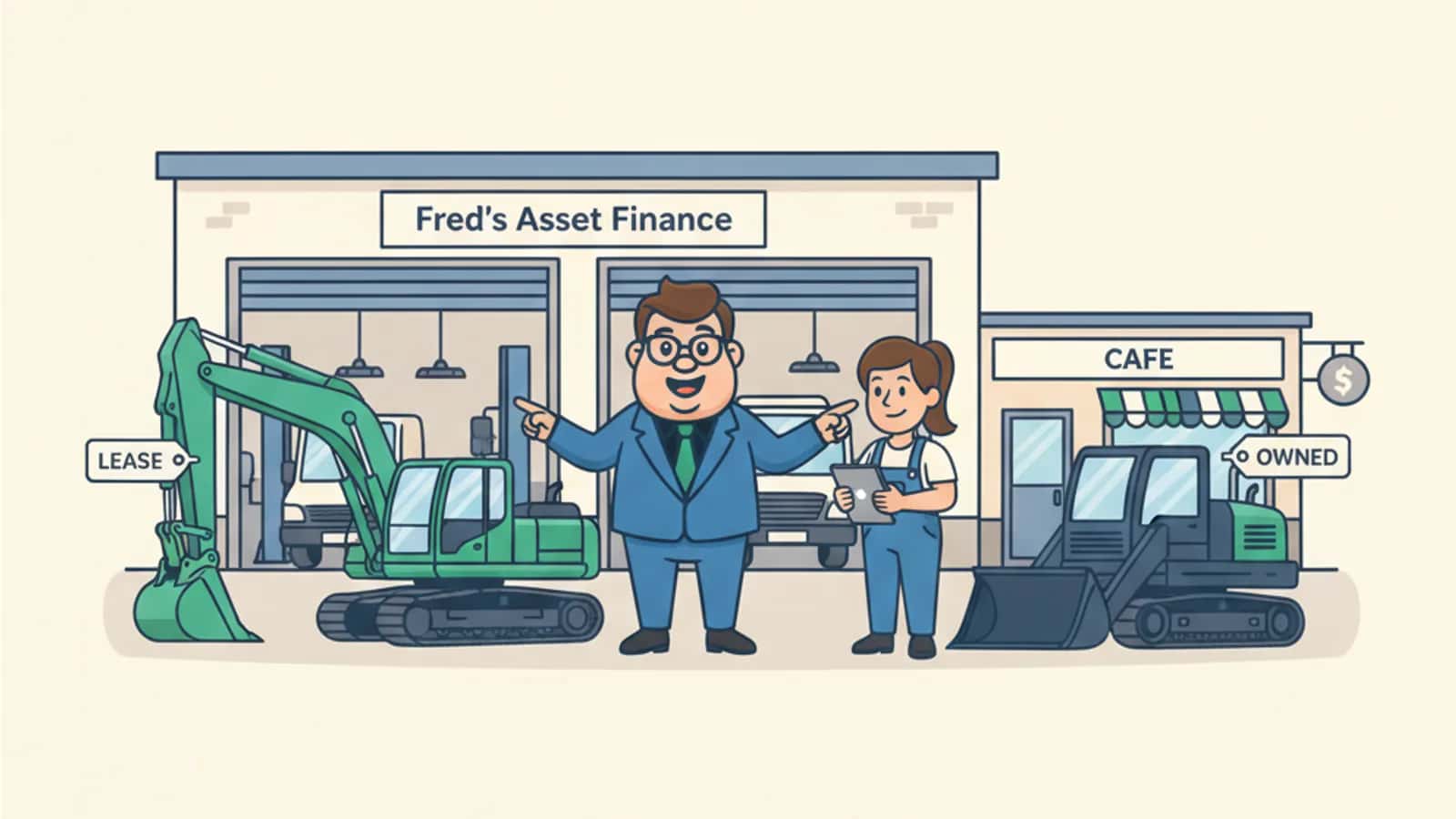 Fred helping a UK business owner compare Operating Lease vs Finance Lease: Ownership, Accounting and Tax