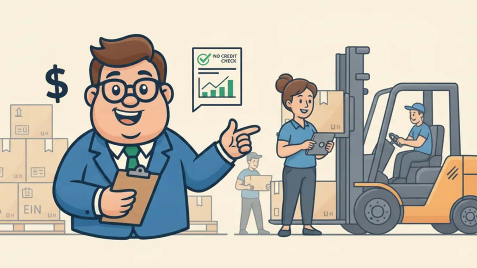 Fred explaining No credit check business loans and how do they work to a US business owner