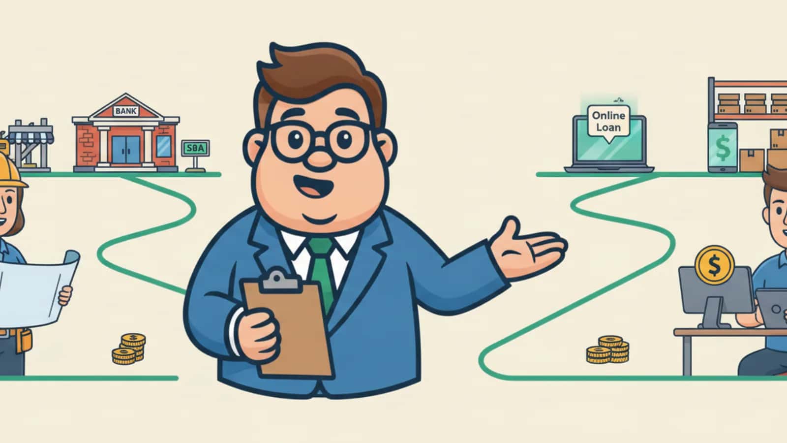 Fred helping a US business owner compare SBA 7(a) vs Online Business Loan: Which Route Is Faster, Cheaper and More Realistic