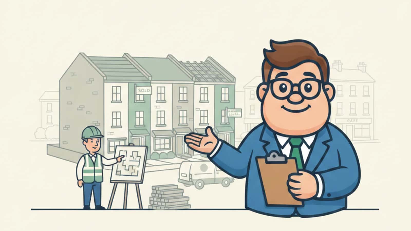 Fred helping a UK business owner compare Development Exit Bridging Loans: Repaying Development Finance While Units Sell