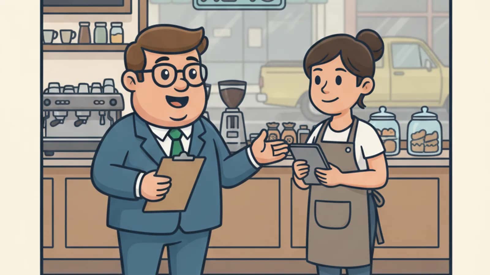Fred helping a Australian business owner compare Fast Business Loans in Australia: Same‑Day and Next‑Day Funding Options...