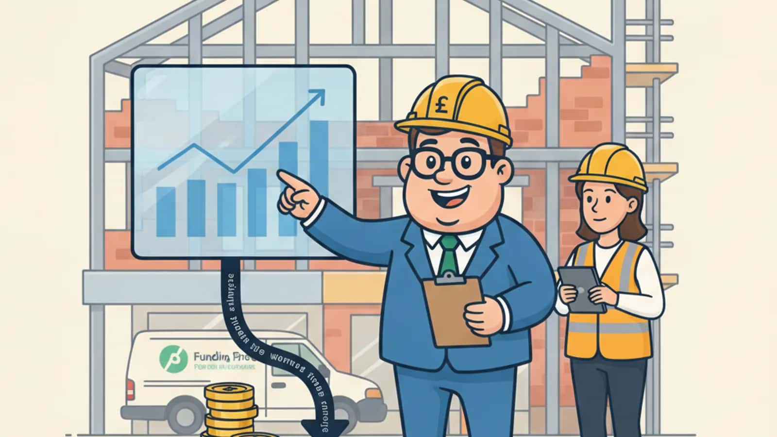 Fred explaining Borrowed Interest Affect Project Cash Flow to a UK business owner