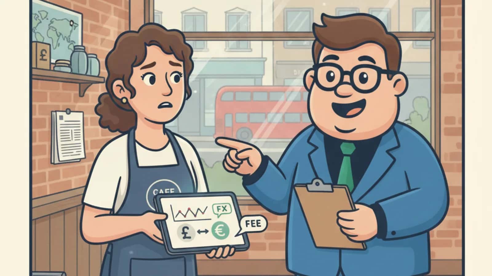 Fred explaining Foreign Exchange Fees on Business Credit Cards to a UK business owner