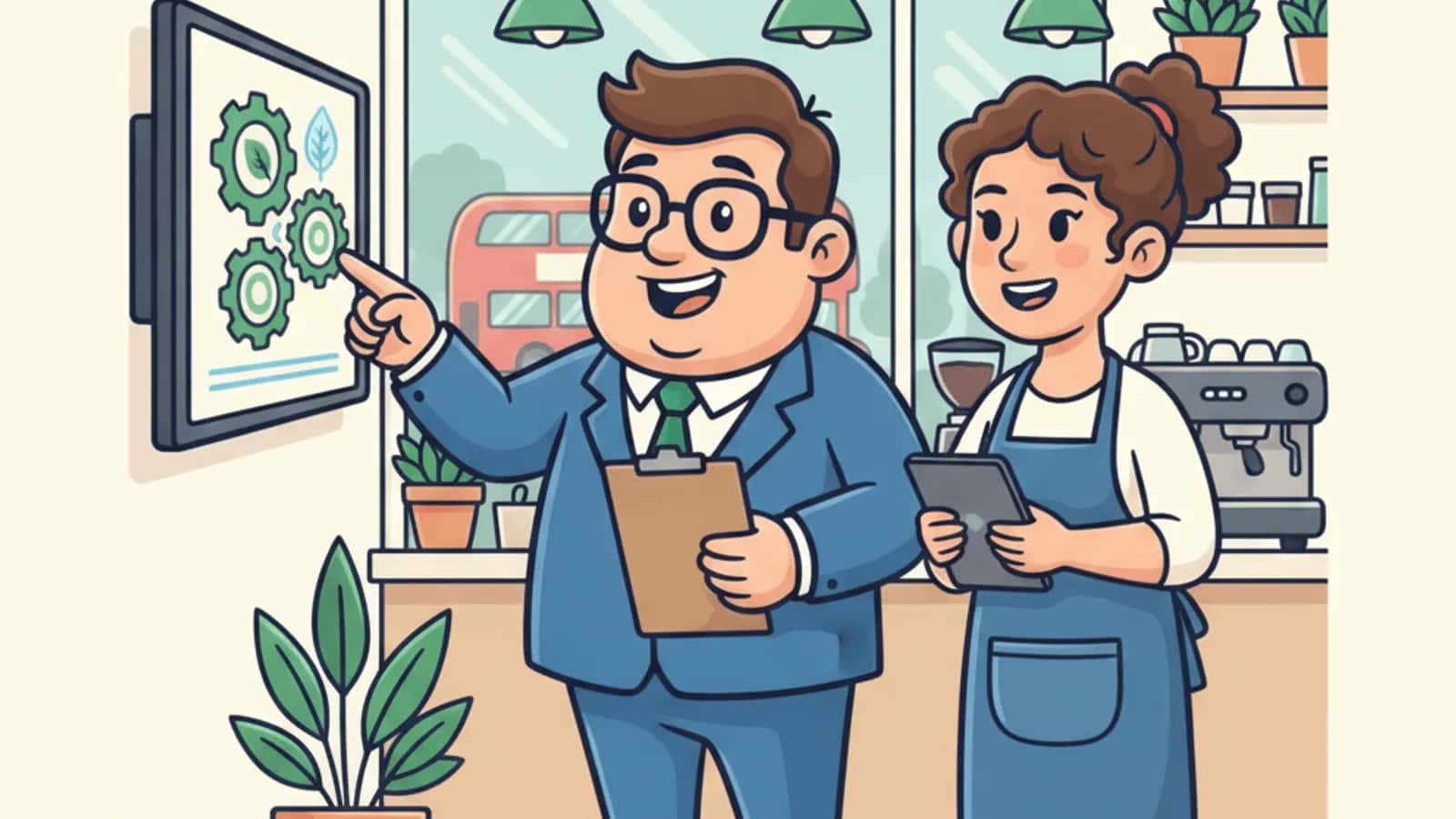 Fred explaining What Exactly Are Green Business Loans to a UK business owner