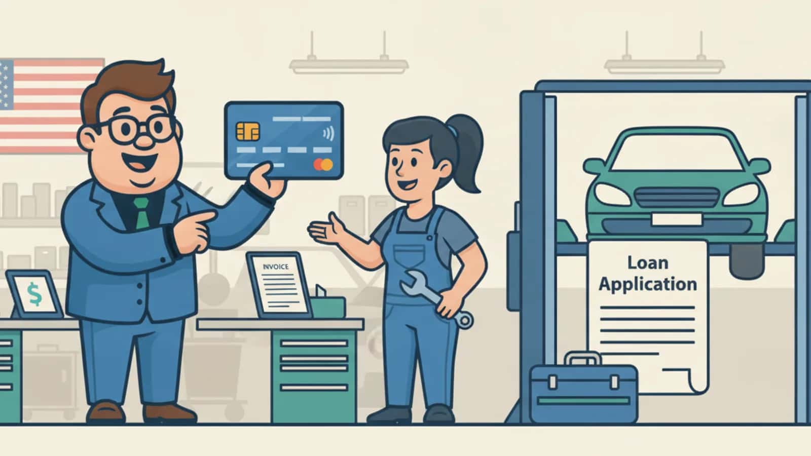 Fred explaining When Should You Use a Business Credit Card Instead of a Loan to a US business owner