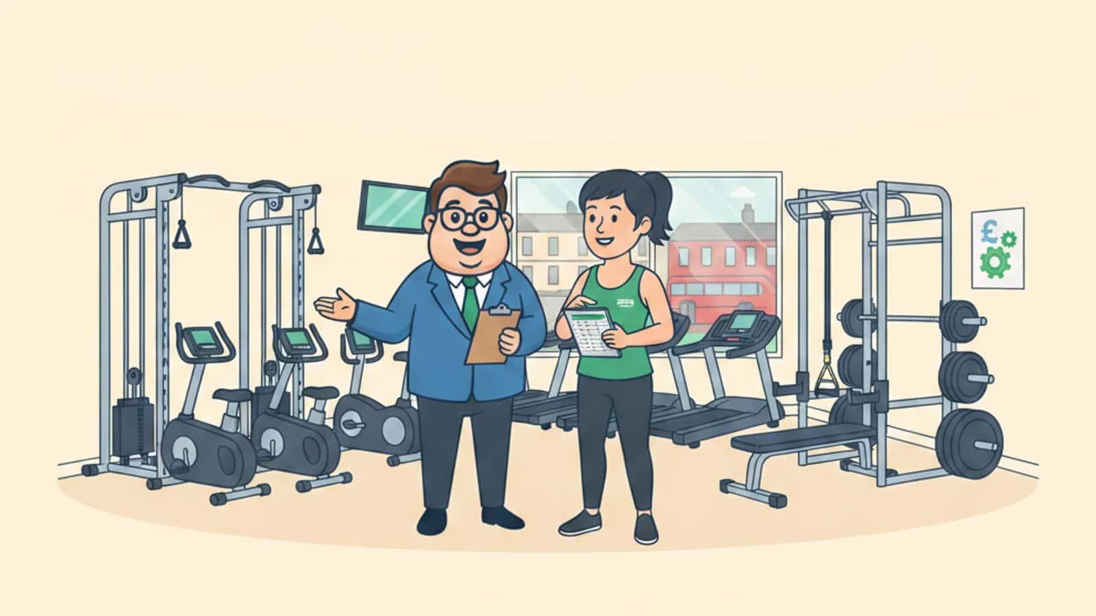 Fred explaining Gym Equipment Leasing and How Does it Work in the UK to a UK business owner