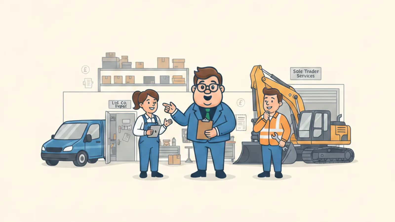 Fred helping a UK business owner compare Asset Finance for Limited Companies vs Sole Traders: What Changes