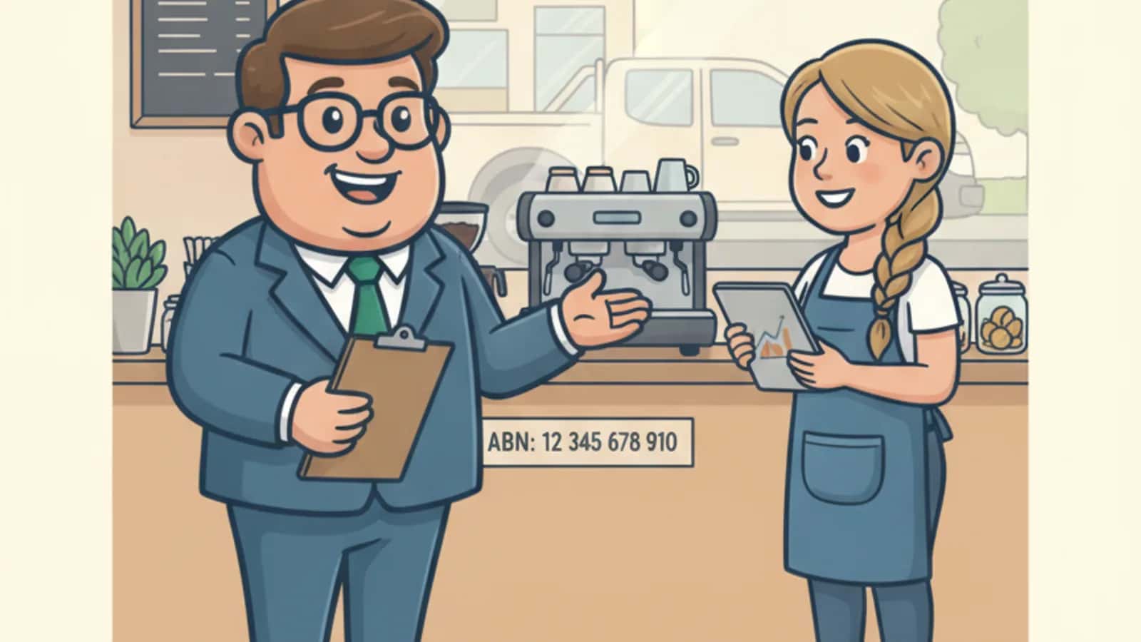 Fred helping a Australian business owner compare Government‑Backed Business Loans and Grants in Australia: Federal and...
