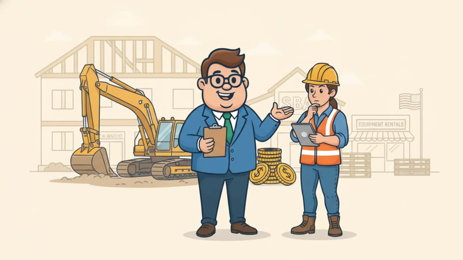 Fred helping a US business owner compare Construction Business Loans: Working Capital, Equipment and Project Costs