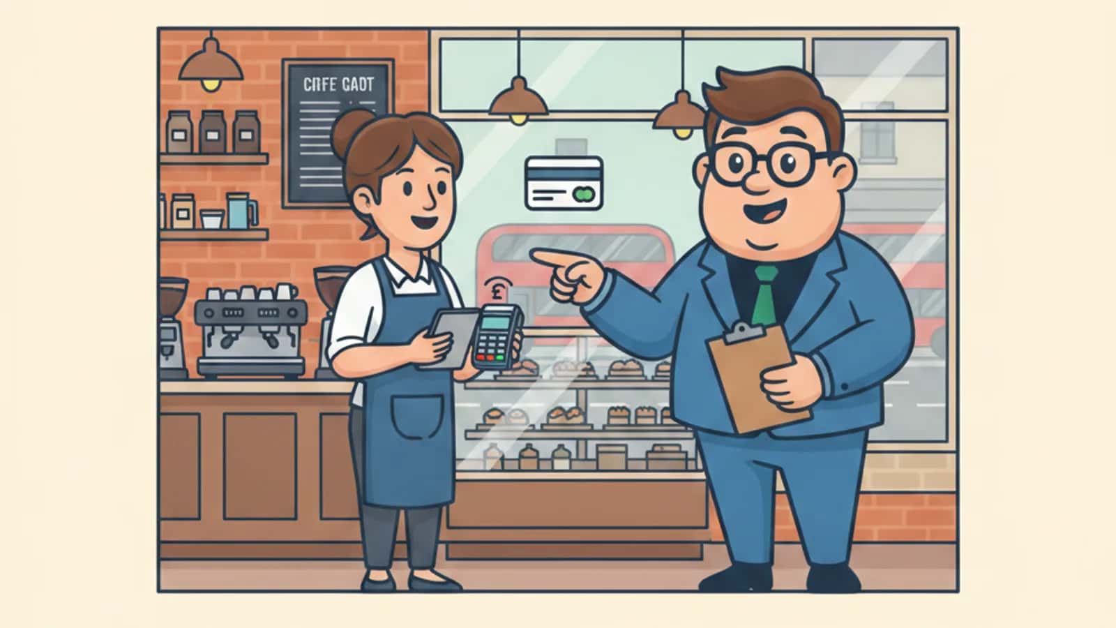 Fred explaining Sole Trader Business Credit Card to a UK business owner