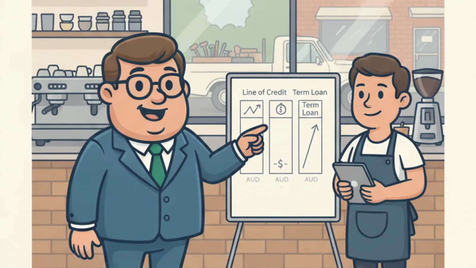 Fred helping a Australian business owner compare Business Line of Credit vs Overdraft vs Term Loan: Which Works Best in...