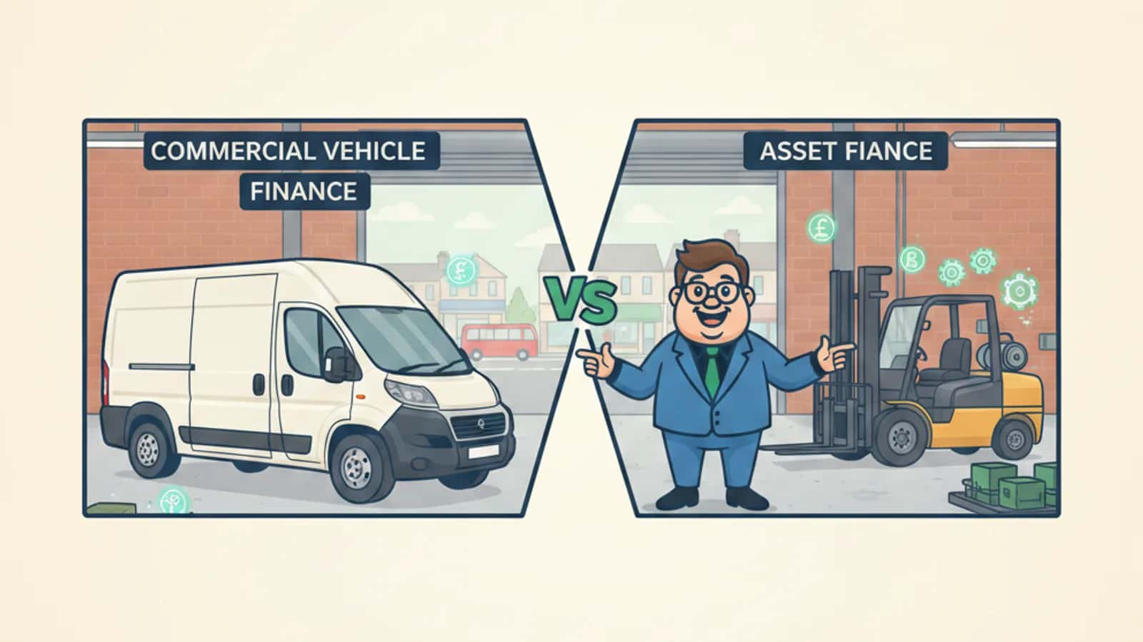 Fred helping a UK business owner compare Commercial Vehicle Finance vs Asset Finance: Key Differences for UK Van and Fleet...