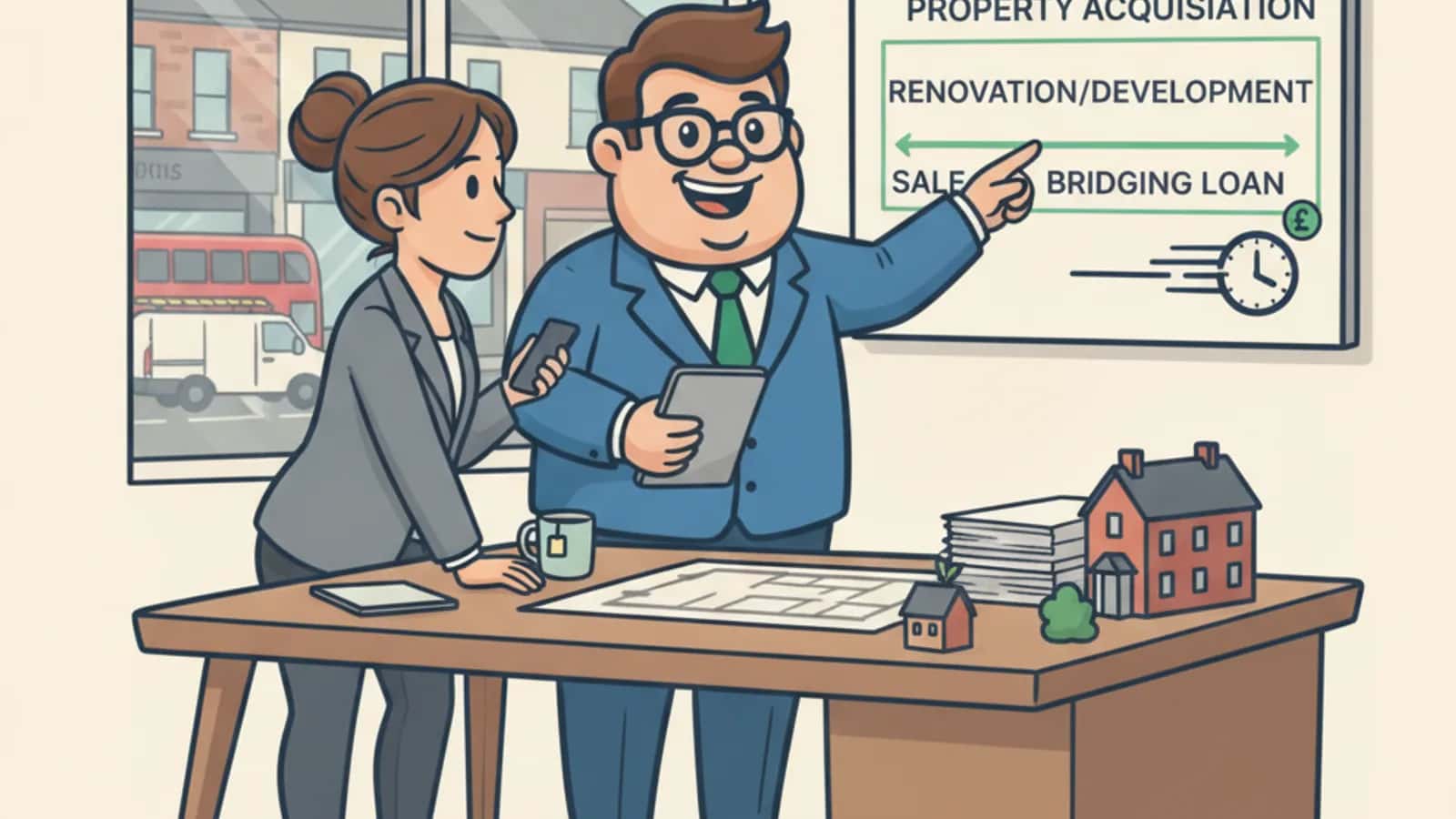 Fred explaining How Quickly Can You Get a Bridging Loan Between Projects to a UK business owner