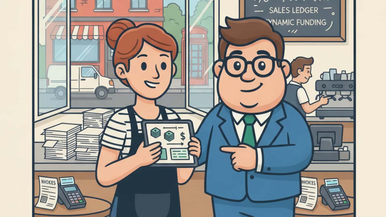 Fred explaining Invoice Finance and How Does It Work for Small Businesses to a UK business owner