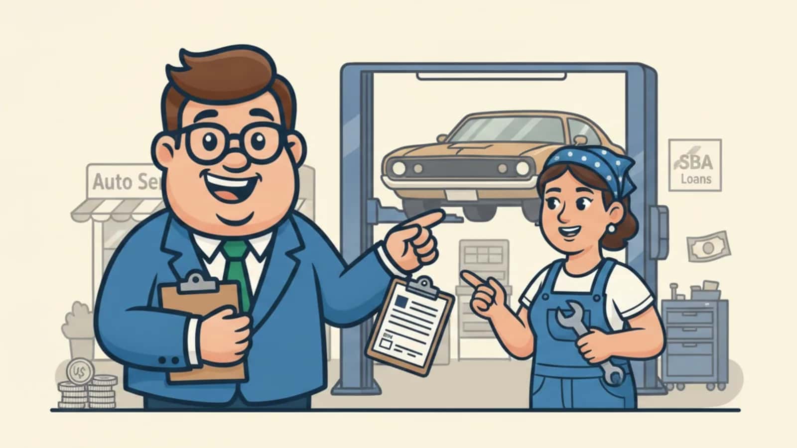 Fred helping a US business owner compare SBA Microloans for Small Businesses: When a $50K Loan Makes More Sense Than a Bank...