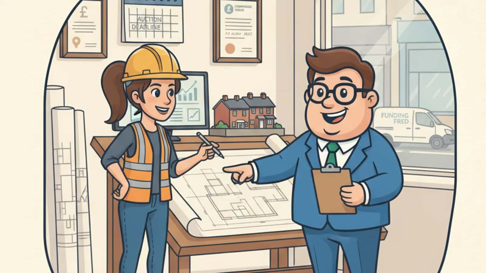 Fred explaining Development Finance to a UK business owner