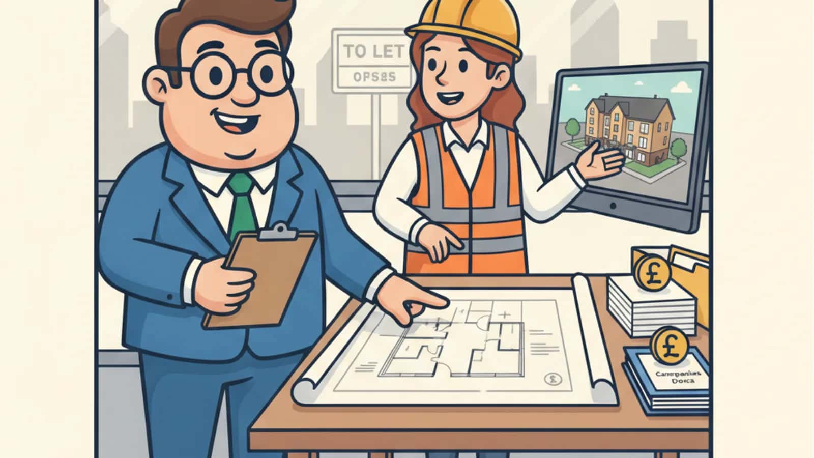 Fred helping a UK business owner compare Development Finance or Term Loan: Which Funding Solution Fits Your UK Property...