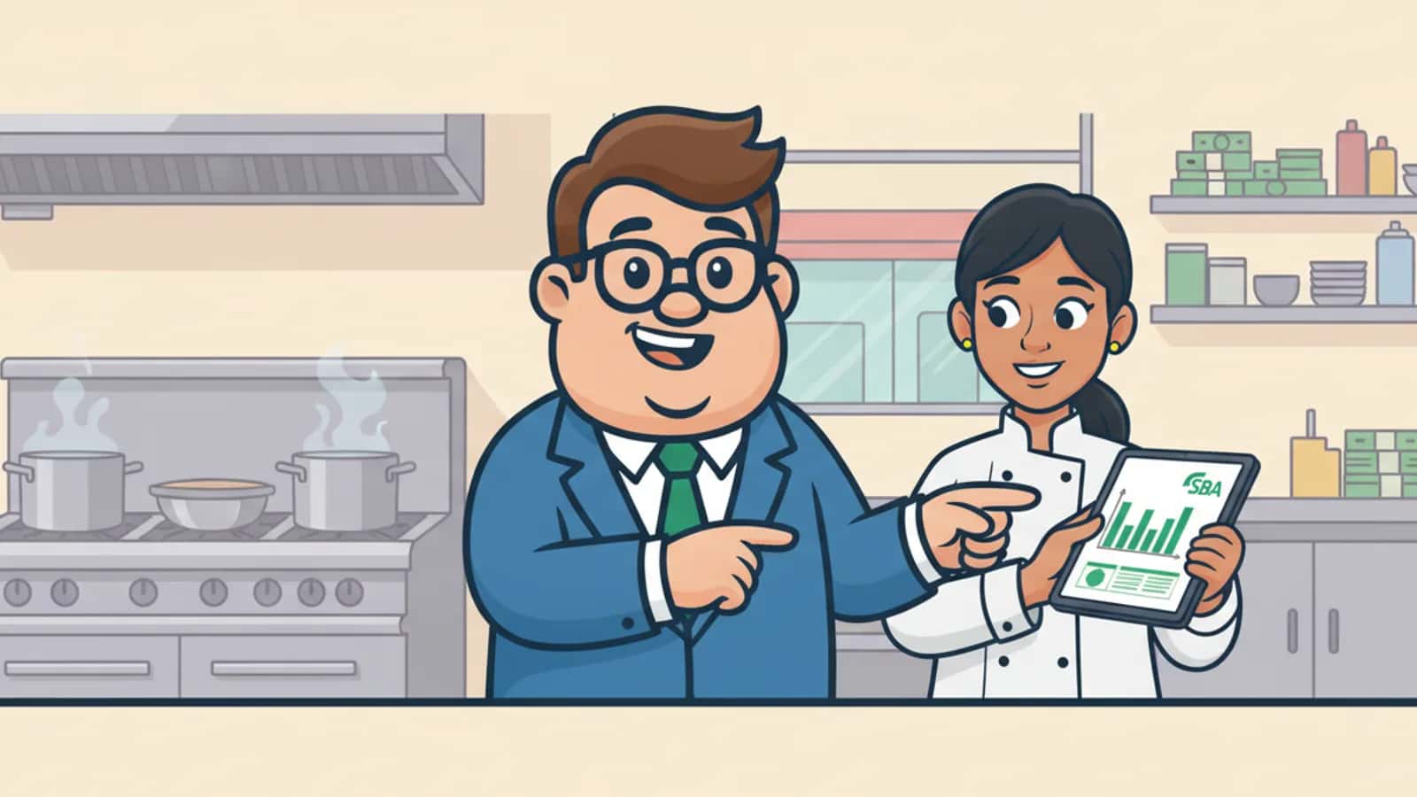 Fred explaining What Credit Score Do You Need for Restaurant Business Loans to a US business owner