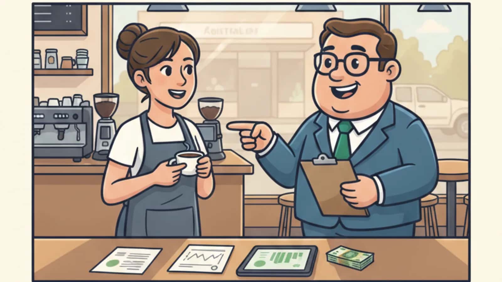 Fred explaining How Much Can Hospitality Businesses Borrow in Australia to a Australian business owner