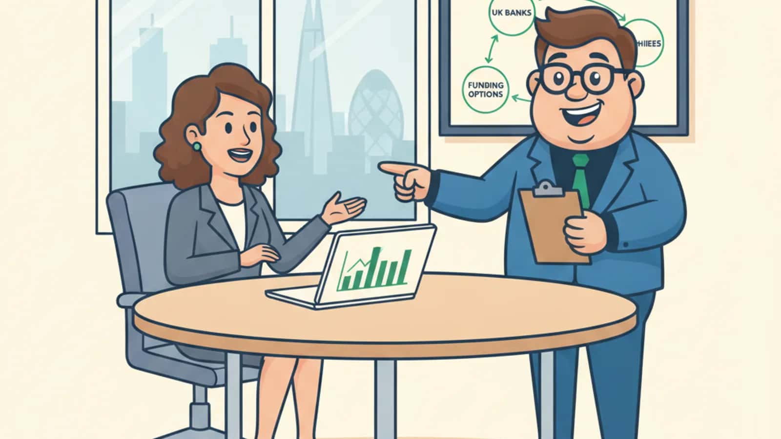 Fred explaining UK Banks Offer the Best Franchise Financing Options to a UK business owner