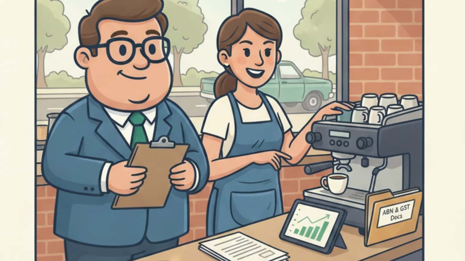 Fred explaining Business Loan Pre-Approval in Australia to a Australian business owner
