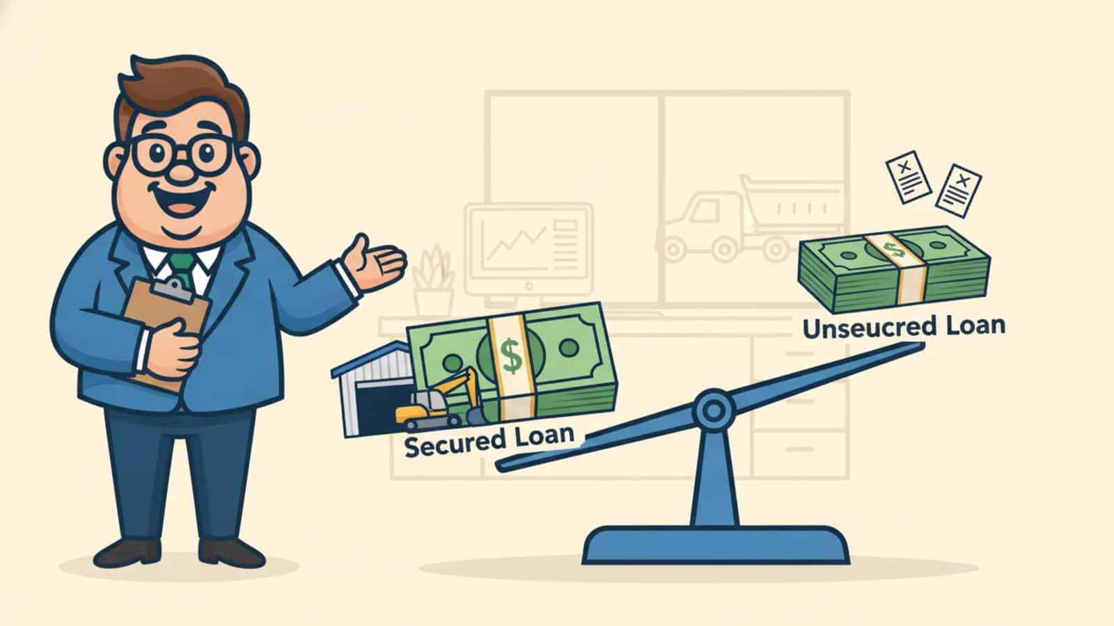 Fred explaining How Much Cheaper Are Secured Business Loans Compared to Unsecured to a US business owner
