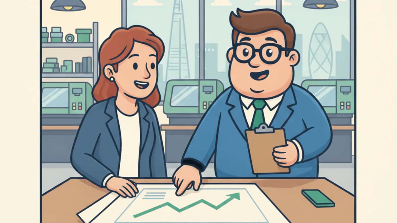 Fred helping a UK business owner compare Business Loans for Expansion: Fast Funding for Growing UK Businesses