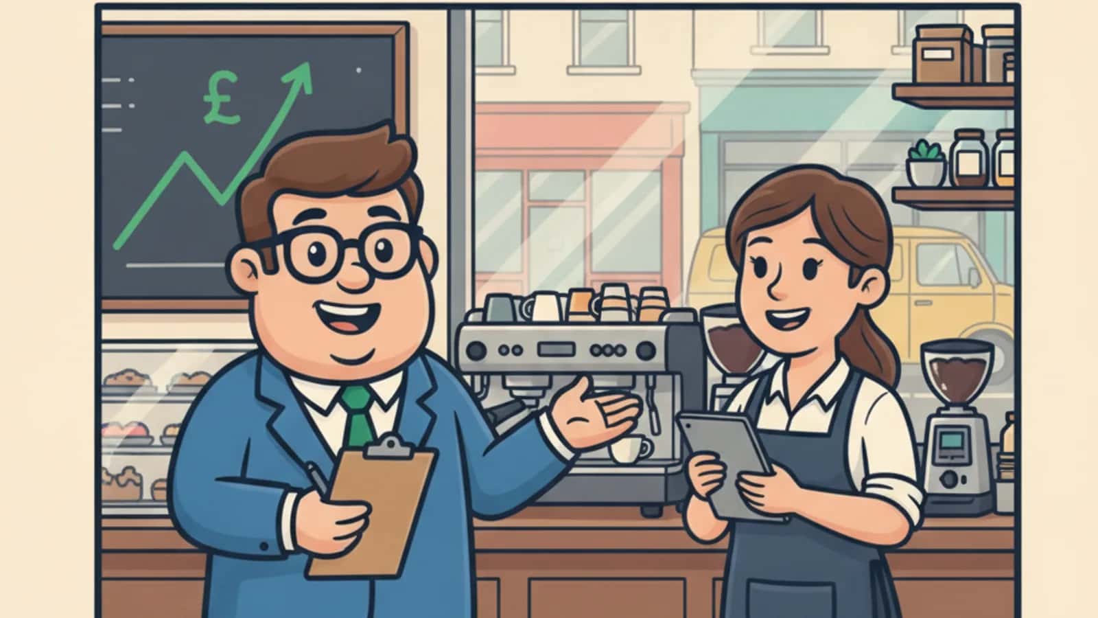 Fred explaining Seasonal Repayments in Asset Finance to a UK business owner