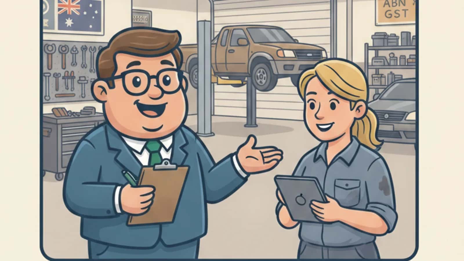 Fred helping a Australian business owner compare Bad Credit Business Loans Australia: What Lenders Look For and How to...