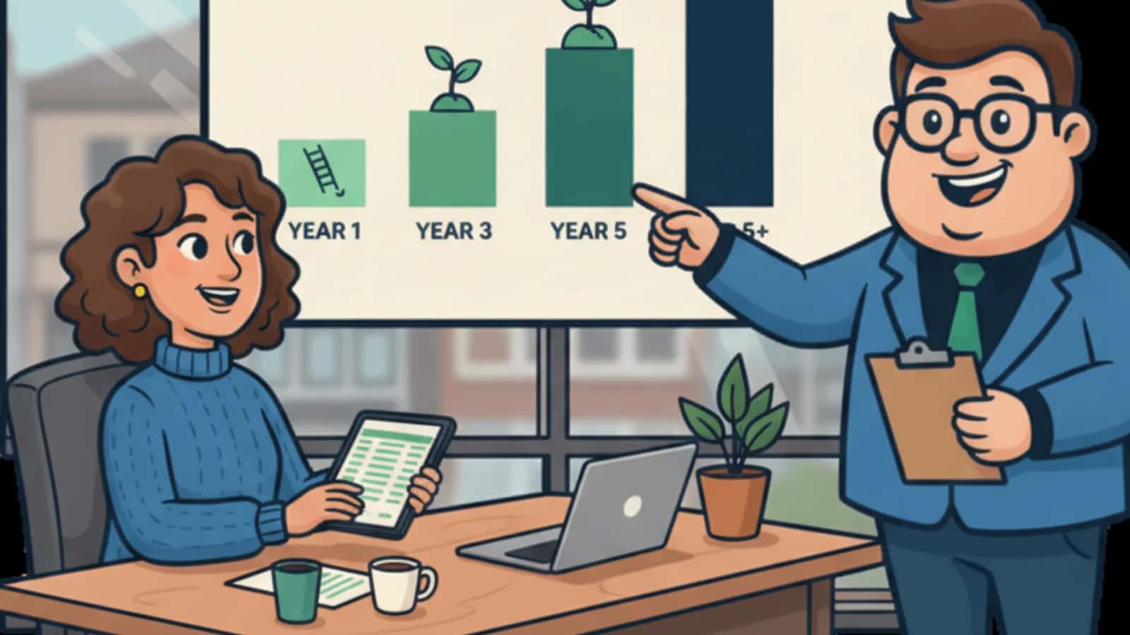 Fred explaining How Long Does the Average Small Business Survive to a UK business owner