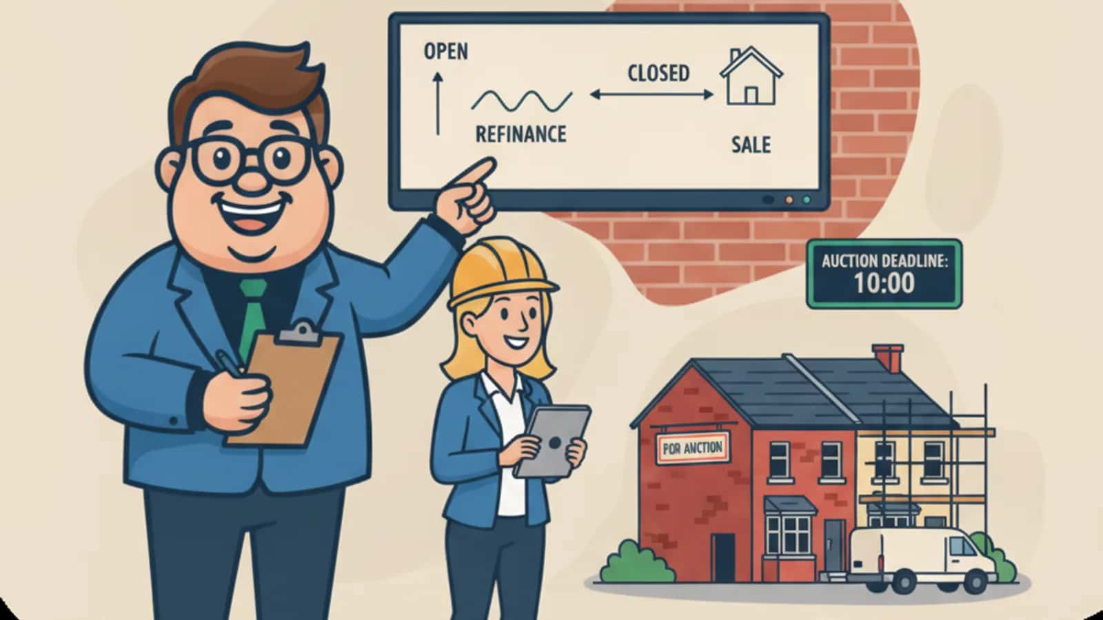 Fred helping a UK business owner compare Open vs Closed Bridging Loans: Exit Strategy Guide for UK Property Investors