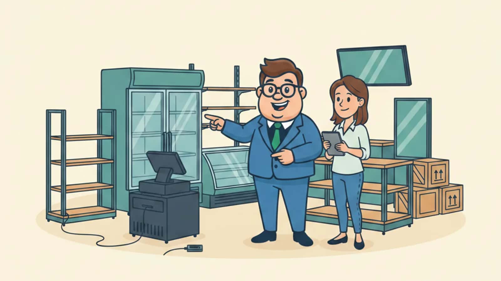 Fred explaining Asset Finance for Retail Fit-Outs to a UK business owner