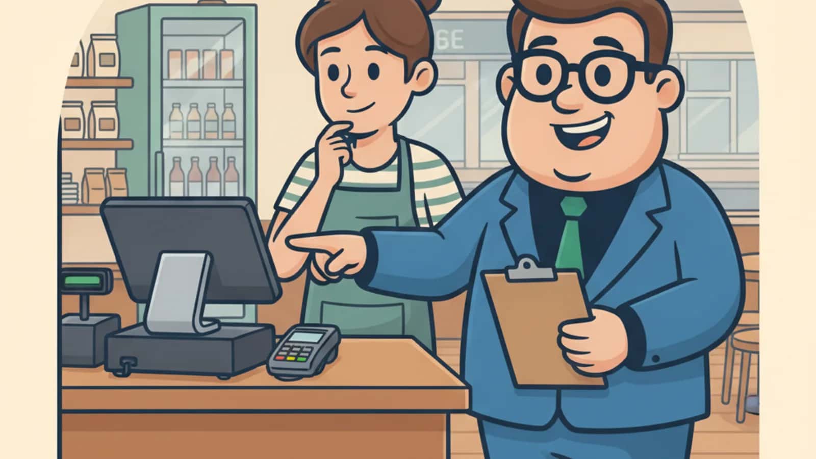Fred explaining Asset Finance Work for EPOS Systems to a UK business owner