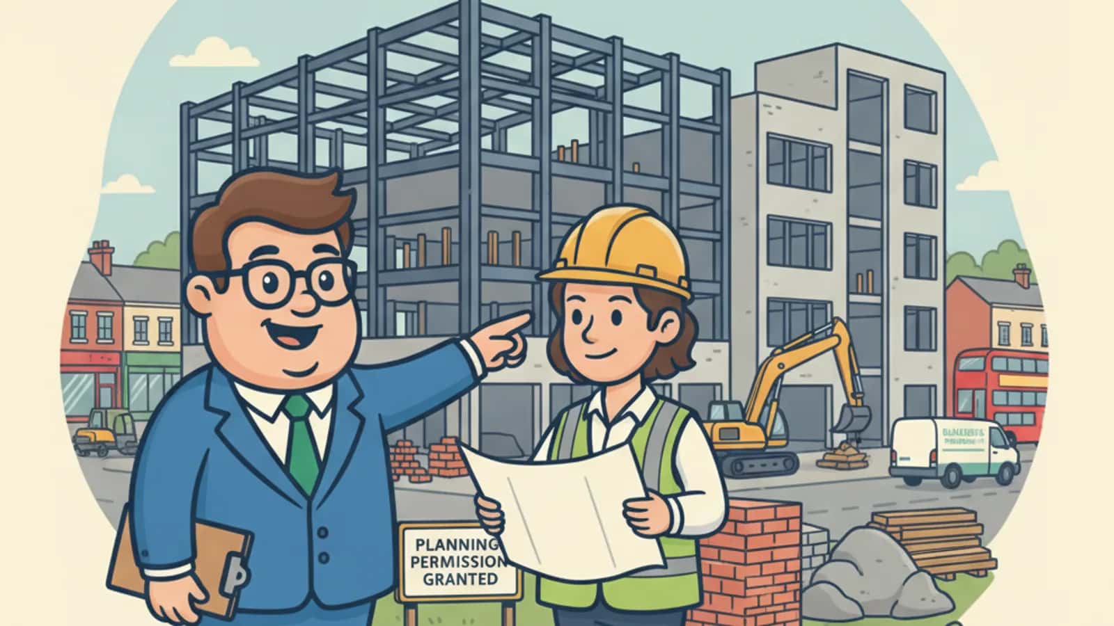 Fred explaining Commercial Development Finance for Industrial Properties in the UK to a UK business owner