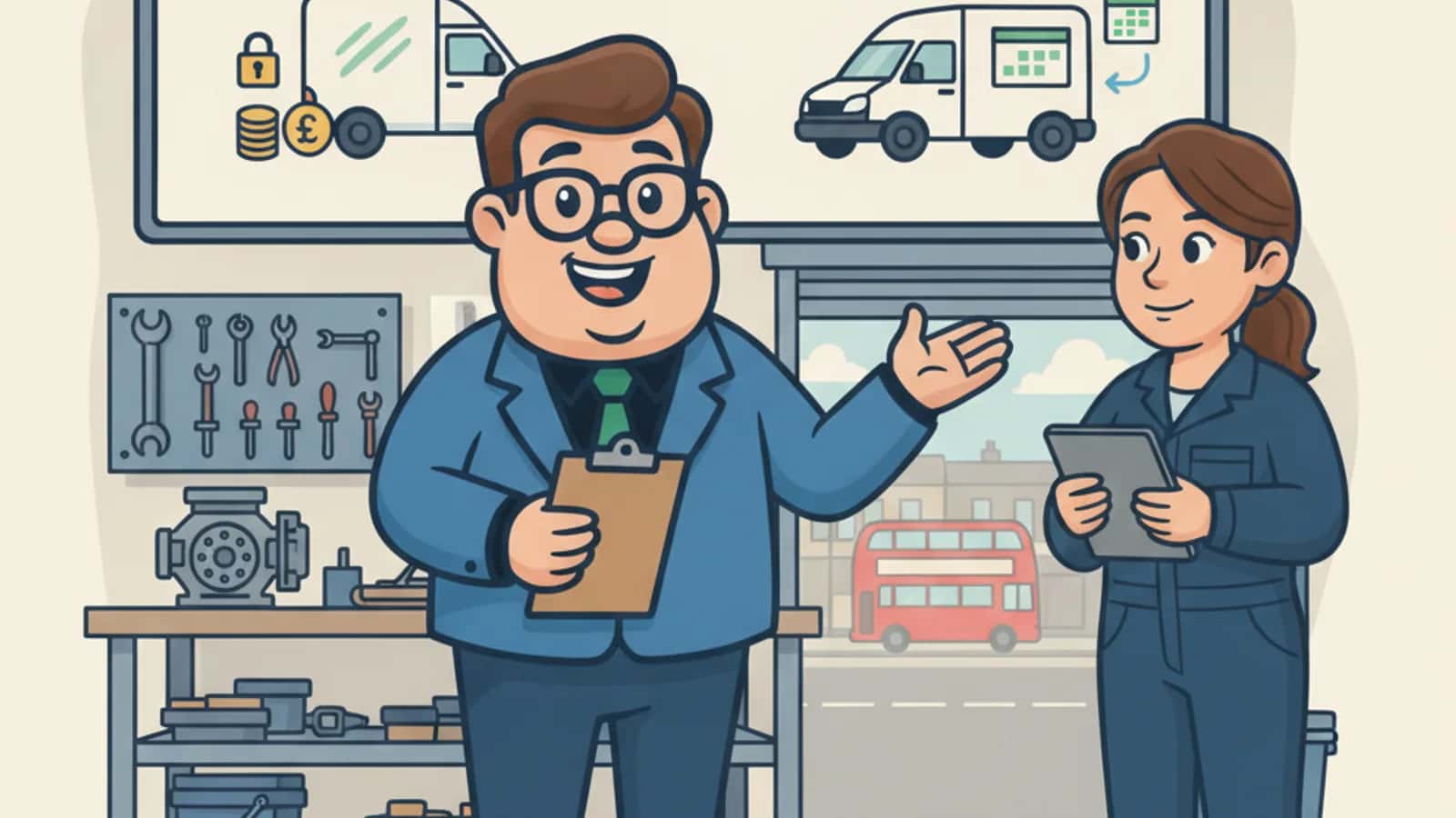 Fred explaining Hire Purchase vs Finance Lease for a Business Van to a UK business owner