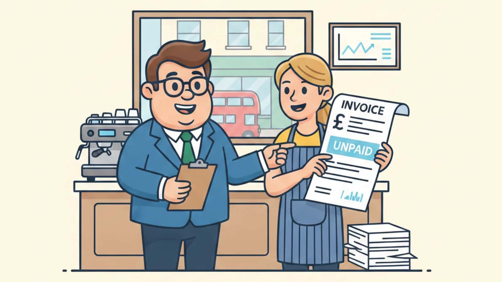 Fred explaining Invoice Financing and How Does It Work to a UK business owner