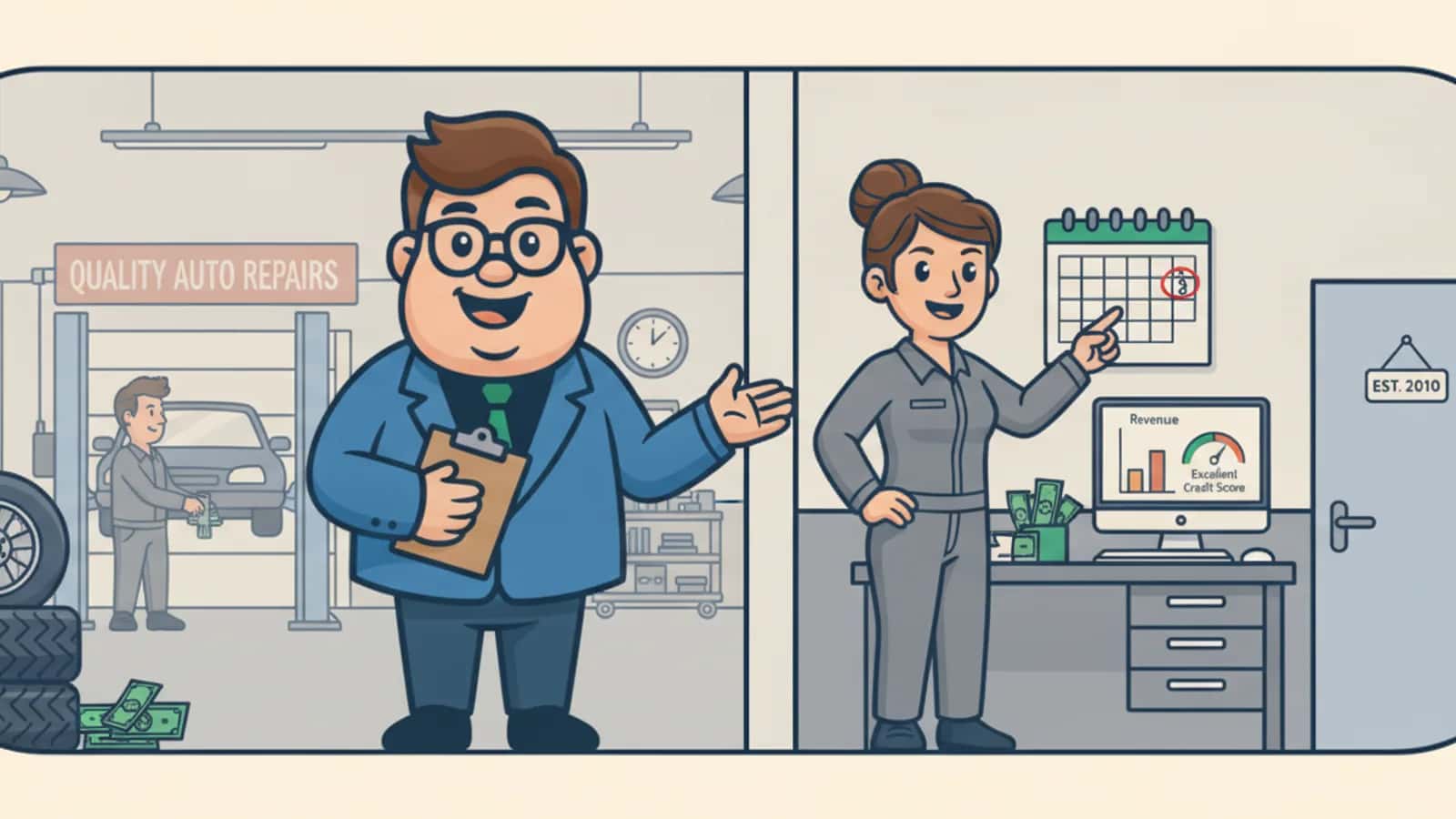 Fred helping a US business owner compare Business Loan Requirements US: Credit Score, Revenue and Time-in-Business Thresholds