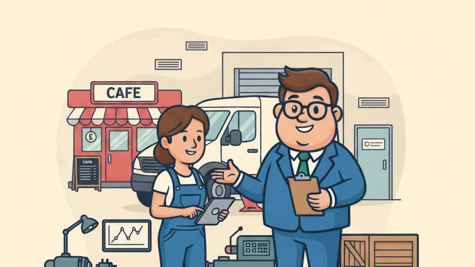 Fred helping a UK business owner compare Asset Finance Work: Complete Guide for UK Businesses