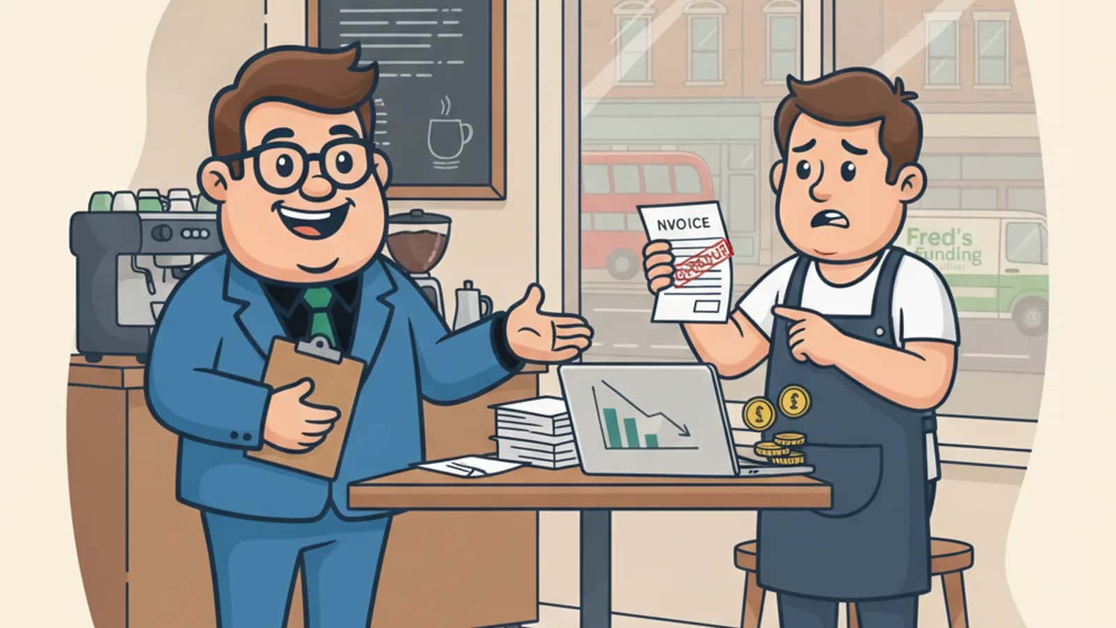 Fred explaining Bad Debt in Business Terms to a UK business owner